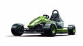 Dynamic Color Combinations: Lifelike Renderings Of A Green Go-kart