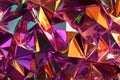 A dynamic, colorful abstract background with a mosaic of triangular reflections. The sharp-edged Royalty Free Stock Photo
