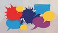 Vibrant Communication Bubbles Background Royalty Free Stock Photo