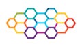 Dynamic Colorful Hexagonal Cluster Vector, vector design Generative AI Royalty Free Stock Photo