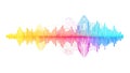 Dynamic Colorful Sound Wave Spectrum Visualization, vector design Generative AI Royalty Free Stock Photo