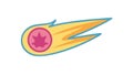 Dynamic Comet Meteoroid Icon for Cosmic Journey Speed, vector design Generative AI Royalty Free Stock Photo