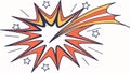 Dynamic Comic Blast with Flying Stars, Action Effect Vector, vector design Generative AI Royalty Free Stock Photo