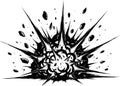 Dynamic Comic Book Style Explosion Burst Vector Royalty Free Stock Photo