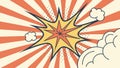 Dynamic Comic Book Explosion with Stars, Pop Art Vector, vector design Generative AI Royalty Free Stock Photo