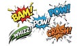 Dynamic Comic Book Sound Effects Collection Royalty Free Stock Photo
