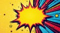Dynamic comic book style explosion with central empty space for text or image. Generative AI Royalty Free Stock Photo