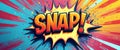 Dynamic comic-style explosion with the word SNAP Royalty Free Stock Photo