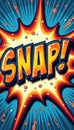 Dynamic comic-style explosion with the word SNAP Royalty Free Stock Photo