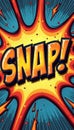 Dynamic comic-style explosion with the word SNAP Royalty Free Stock Photo