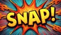 Dynamic comic-style explosion with the word SNAP Royalty Free Stock Photo
