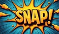 Dynamic comic-style explosion with the word SNAP Royalty Free Stock Photo