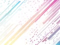 Abstract geometric background with diagonal lines and colorful dots in pastel tones Royalty Free Stock Photo