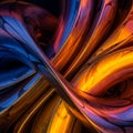 A dynamic composition featuring intertwined, ribbon-like structures in vibrant shades Royalty Free Stock Photo