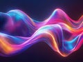 Abstract digital wave background with colorful glowing particles and vibrant neon light effects Royalty Free Stock Photo