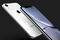 Dynamic composition of iPhone XR Silver front and back