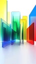 Dynamic Composition of Overlapping Translucent Rectangles in Multi-Colors Royalty Free Stock Photo