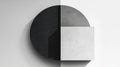 Modern geometric design featuring monochrome shapes in a minimalistic setting for artistic inspiration and dÃ©cor Royalty Free Stock Photo
