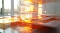 dynamic composition of transparent layers and glowing circuits