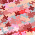 Seamless pattern of rows of bright abstract flowers on a gray background for textile.