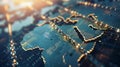 A dynamic and constantly evolving supply chain industry illustrated by the everexpanding network of chains and blocks
