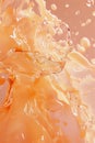 Dynamic coral liquid splash, capturing movement and fluidity. Vibrant abstract for refreshing, energetic concepts in