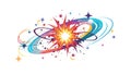 Dynamic Cosmic Explosion for Impactful Space and Energy Art, vector design Generative AI Royalty Free Stock Photo