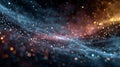 Dynamic Cosmic Particle Flow Abstract Background Royalty Free Stock Photo