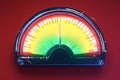 Dynamic credit rating 3D round control panel icon with speedometer