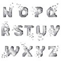 Dynamic crumble font