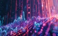 Dynamic cryptocurrency market trends visualization featuring Bitcoin Ethereum fluctuating graphs digital landscapes and VR