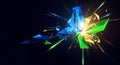 Dynamic crystal shard explosion background Royalty Free Stock Photo