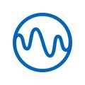 Dynamic Curl Wave Circle Symbol