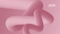 Dynamic curved line. Abstract background with soft color gradient 3d wavy line shape for creative graphic design.