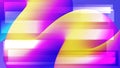 Dynamic curved shape. Horizontal lines. Bright color gradients. Futuristic abstract background.