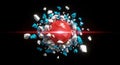 Abstract explosion of a red core surrounded by shards Royalty Free Stock Photo