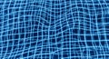 A dynamic 3D grid pattern is shown with glowing blue lines, simulating a wavy Royalty Free Stock Photo