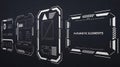 Dynamic 3D Perspective Futuristic UI Elements Pack Royalty Free Stock Photo