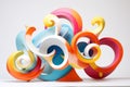 Dynamic 3D Render: Abstract Urethane Paint Sculpture, a Powerhouse of Strength and Elegance in Curved Form