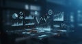 Futuristic Financial Data Visualization Royalty Free Stock Photo