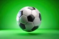 Dynamic 3D Soccer Ball Impact Animation with Green Screen for Sports Graphics Visual Effects and Transitions Royalty Free Stock Photo