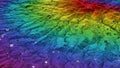 Vibrant Rainbow Topographic Map of a Mountainous Landscape Royalty Free Stock Photo