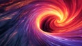Dynamic 3D vortex mesmerizes with vibrant shapes converging, embodying energy. Abstract 3d background Royalty Free Stock Photo