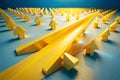 Dynamic 3D Yellow Cursors An Abstract Exploration of Directional Mouse Arrows in a Surreal Setting