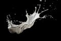 Dynamic Dairy: Pouring Milk Splash in Abstract Studio Shot - Dive into the world of dynamic dairy with this pouring milk splash