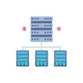 Dynamic Data Center Symbol Illustration