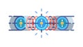 Dynamic Data Flow Indicator Vector, Network Status and Digital Connectivity Icon, vector design Generative AI Royalty Free Stock Photo