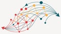 Dynamic Data Flow & Network Growth, vector design Generative AI Royalty Free Stock Photo