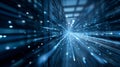 Dynamic Data Flow Representing High-Speed Connectivity and Information Transfer in a Modern Digital Environment Royalty Free Stock Photo