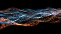 Dynamic Data Stream: Abstract Particle Wave Background. Future Tech, Networking Concept Royalty Free Stock Photo
